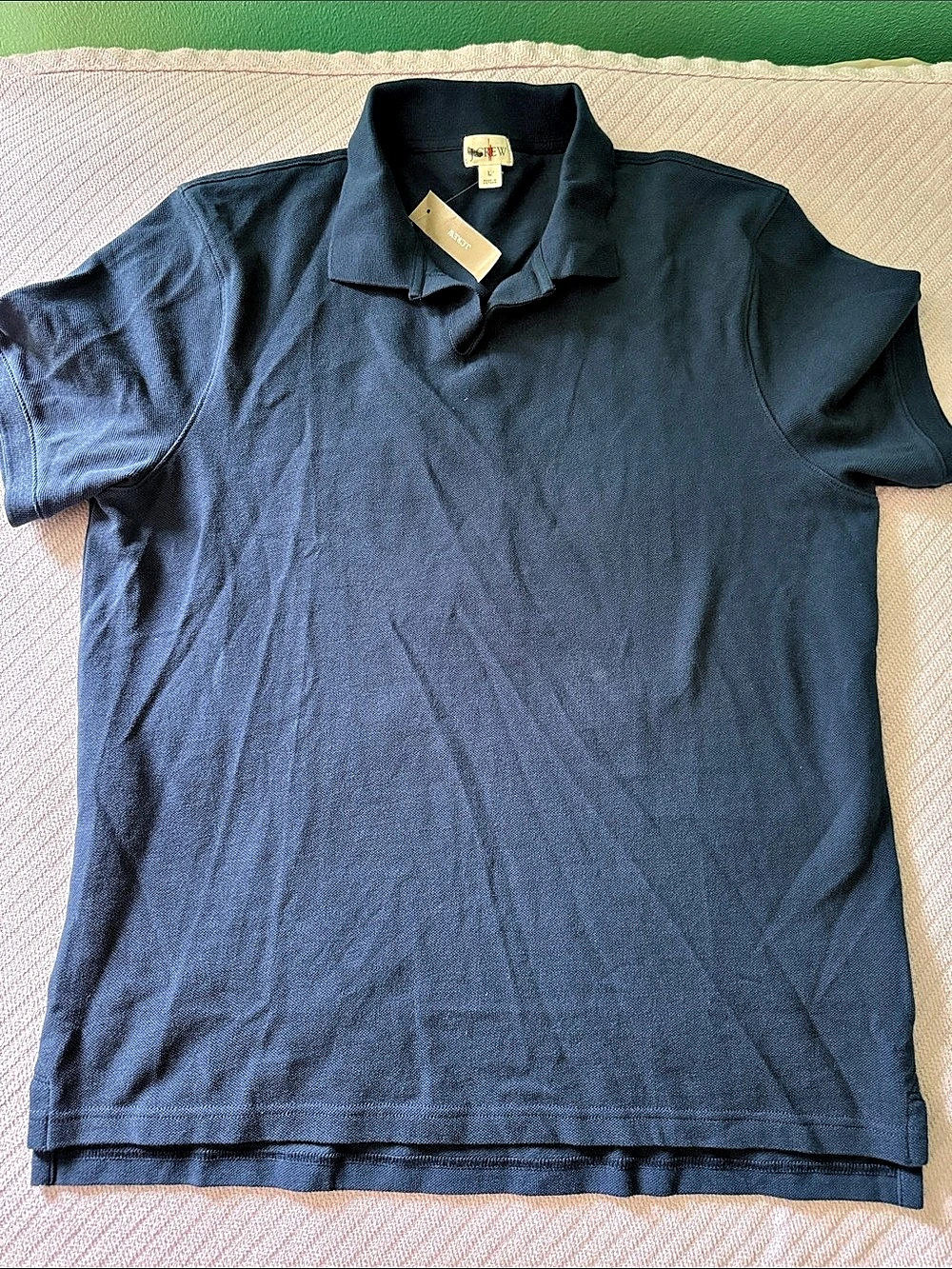 J.Crew Classic Piqué Polo Shirt Men's Blue Polo Size Large